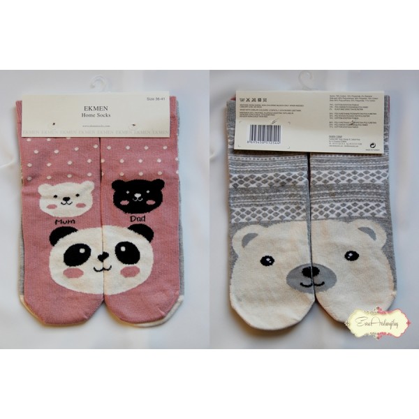 Panda ve Ayı Çorapları - 2 çift